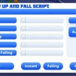 Blow Up and Fall Script GUI showing Auto Hatch and Instant Falling features