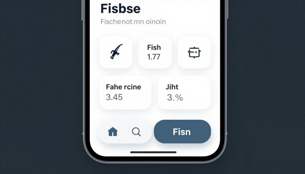 Mobile-friendly Fisch script interface on a smartphone screen